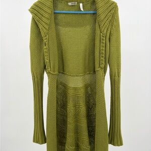 Vintage | Olive Green Knit Cardigan Sweater